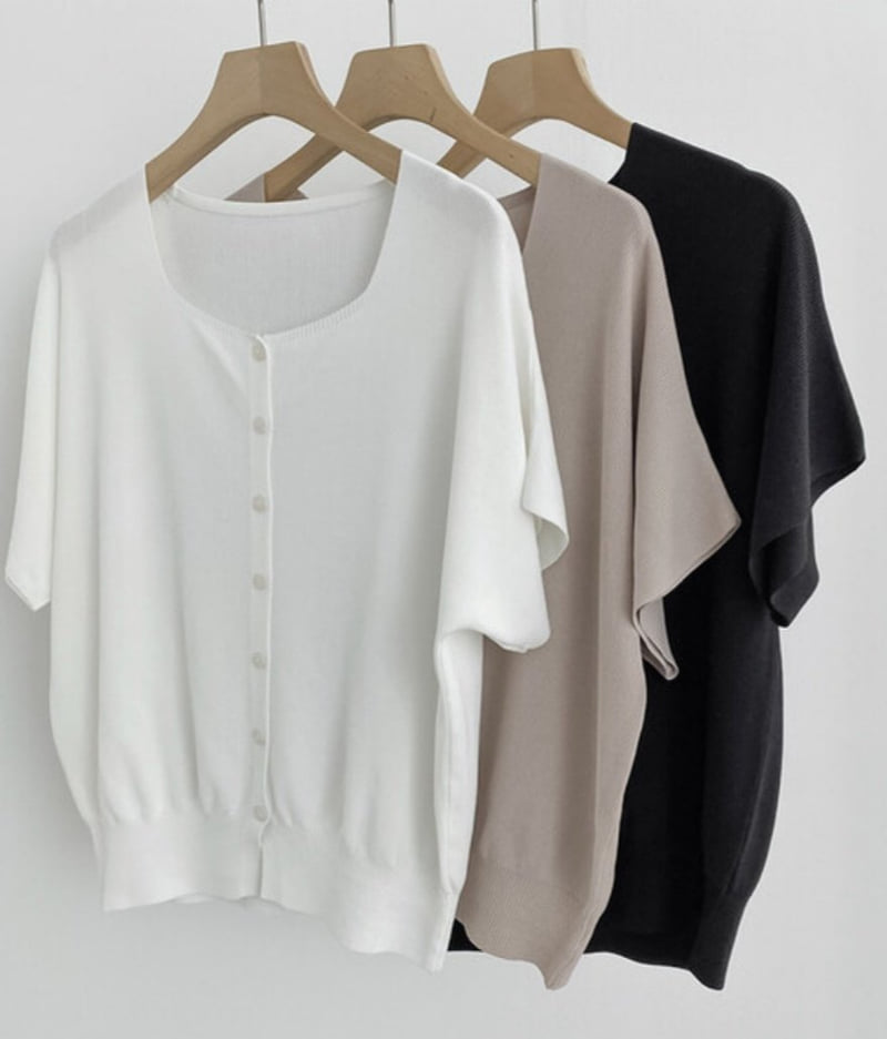 Mu - Korean Women Fashion - #momslook - Sara Cool Short Sleeve Knit - 4