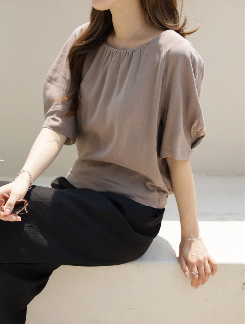 Mu - Korean Women Fashion - #womensfashion - Illang Linen Blouse