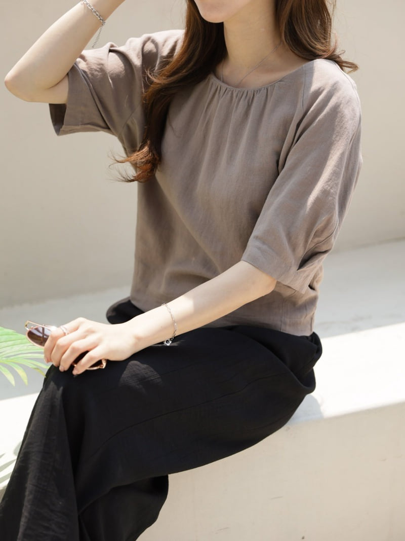 Mu - Korean Women Fashion - #womensfashion - Illang Linen Blouse - 7