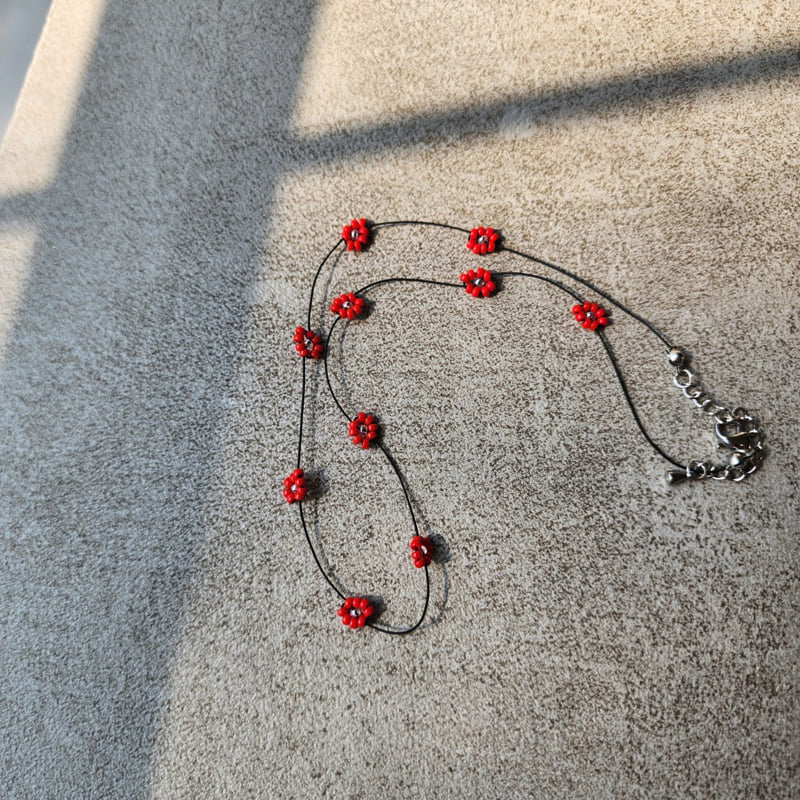 Newerly - Korean Women Fashion - #womensfashion - Miyuki Beads Flower Necklace - 4