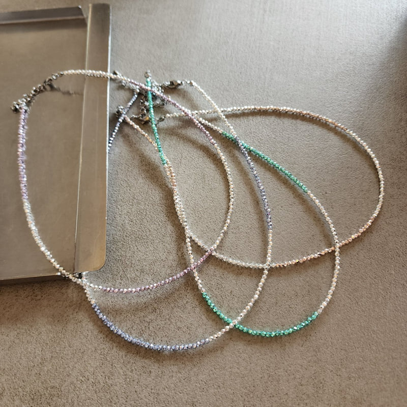 Newerly - Korean Women Fashion - #restrostyle - Shining Silver Beads Necklace