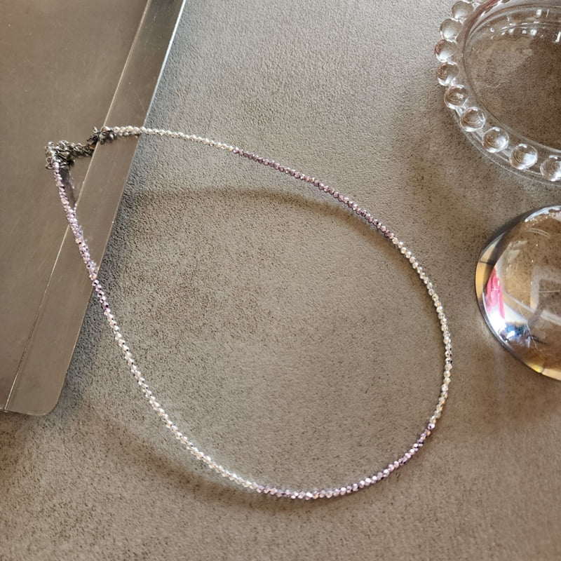Newerly - Korean Women Fashion - #romanticstyle - Shining Silver Beads Necklace - 2
