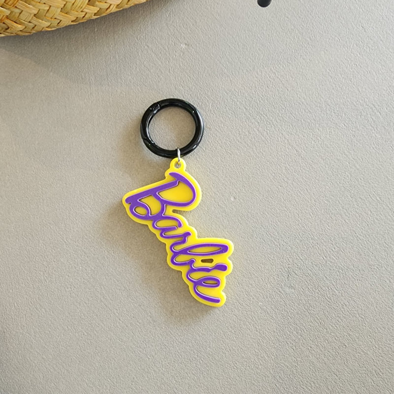 Newerly - Korean Women Fashion - #shopsmall - Two-tone Barbie Lettering Keyring - 7