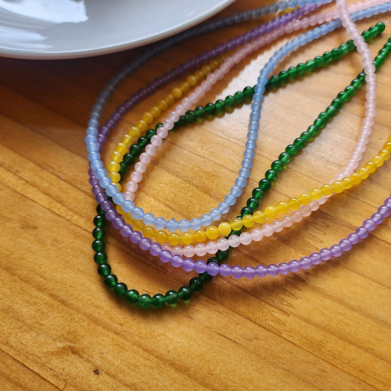 Newerly - Korean Women Fashion - #womensfashion - White Jade Beads Necklace