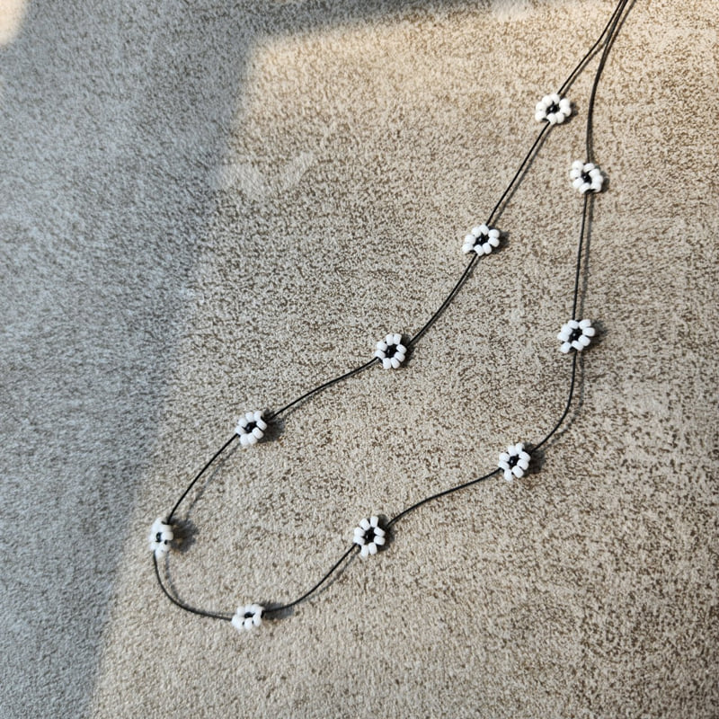 Newerly - Korean Women Fashion - #womensfashion - Miyuki Beads Flower Necklace - 5