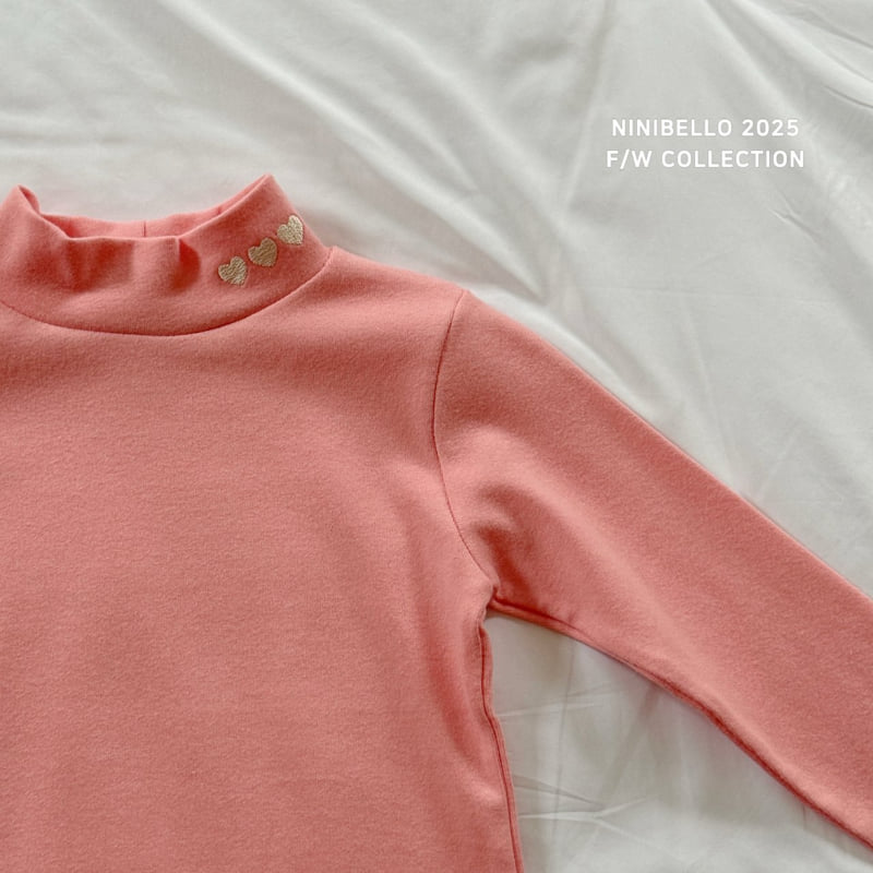 Ninibello - Korean Baby Fashion - #babyboutique - Heart Color Turtleneck Tee - 7