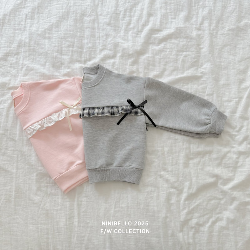 Ninibello - Korean Baby Fashion - #babyclothing - Frill-up Ribbon Sweatshirt