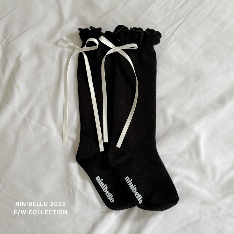 Ninibello - Korean Baby Fashion - #babyclothing - Back Ribbon Knee Socks Set - 8