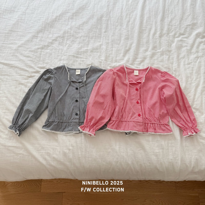 Ninibello - Korean Baby Fashion - #babyclothing - Juju Check Blouse