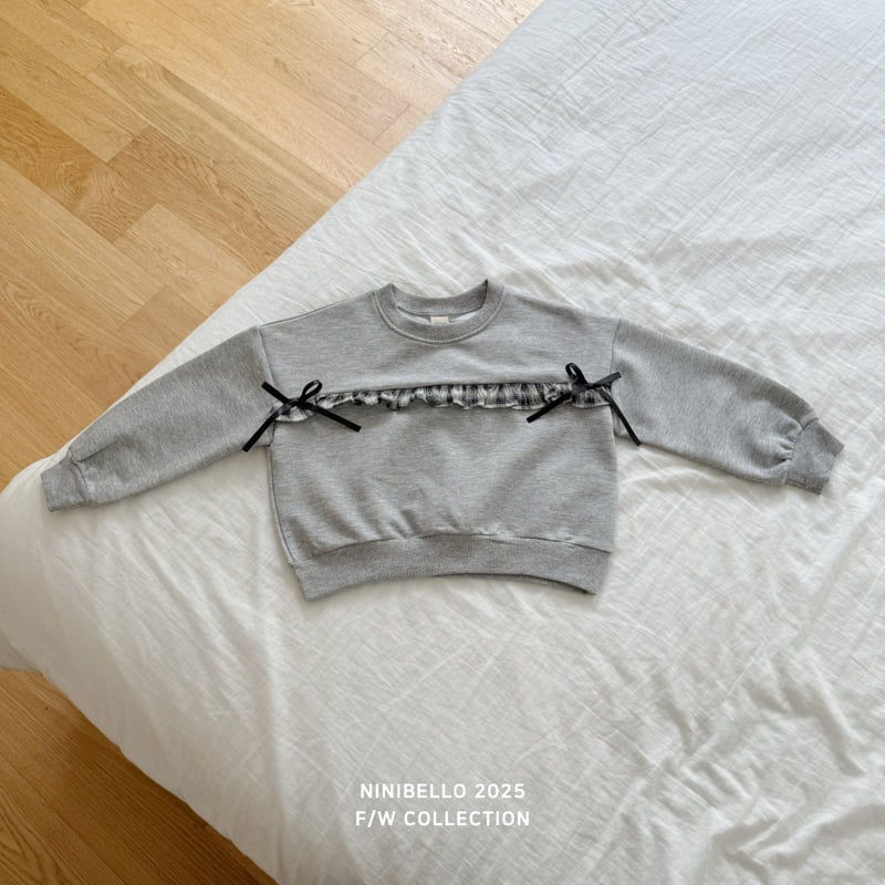 Ninibello - Korean Baby Fashion - #babyfever - Frill-up Ribbon Sweatshirt - 3