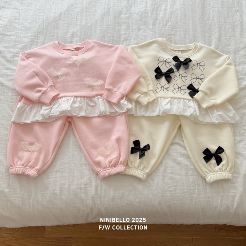 Ninibello - Korean Baby Fashion - #babyfever - Lulu Ribbon Jogger Pants - 3