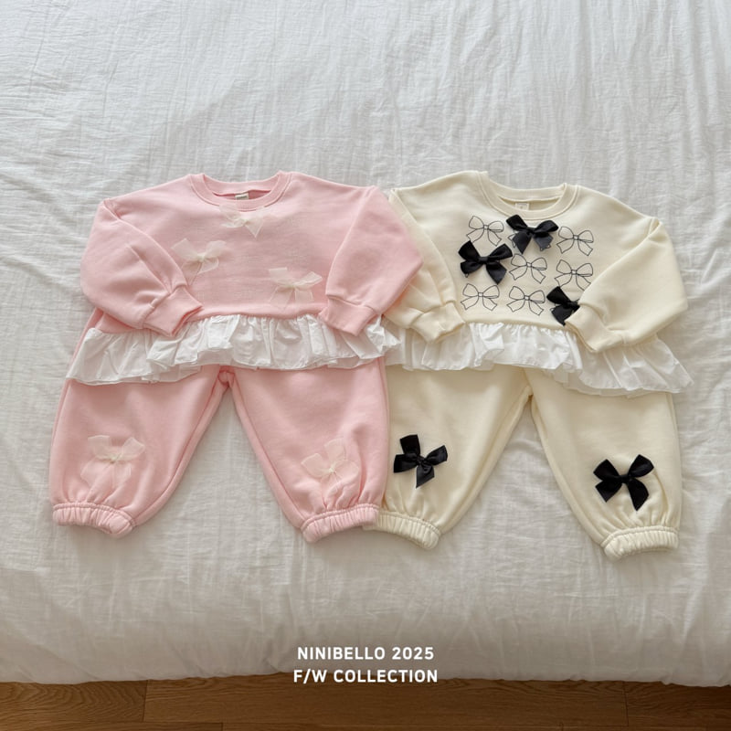 Ninibello - Korean Baby Fashion - #babyfever - Lulu Ribbon Jogger Pants - 4