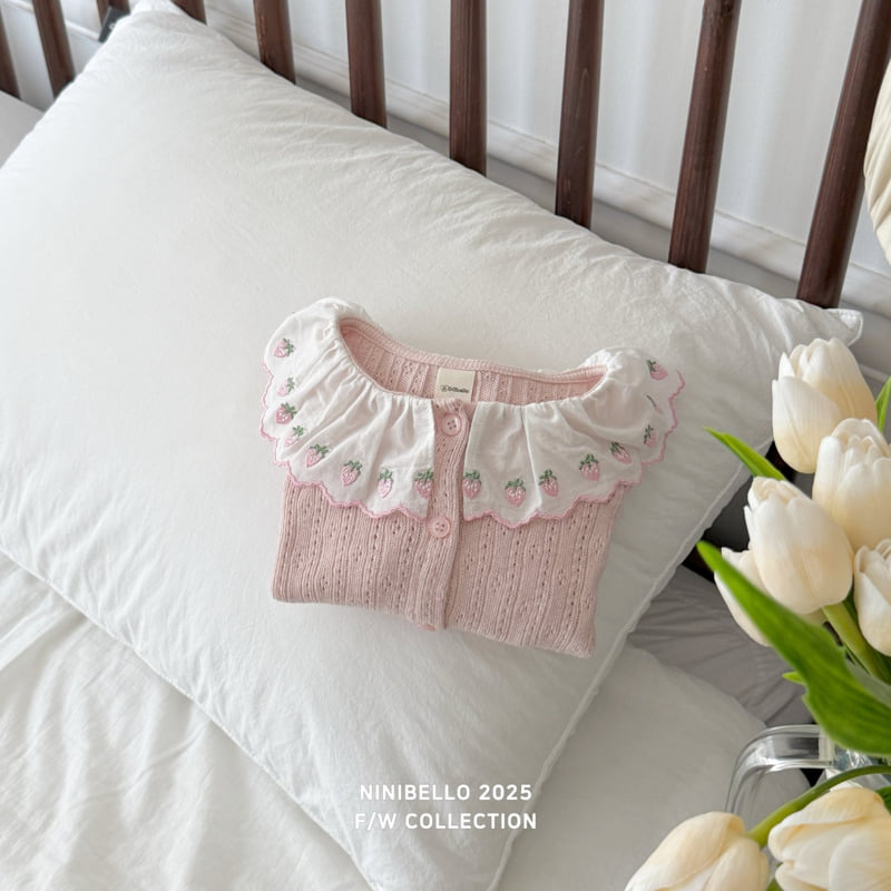 Ninibello - Korean Baby Fashion - #babylifestyle - Berry Eyelet Cardigan - 8