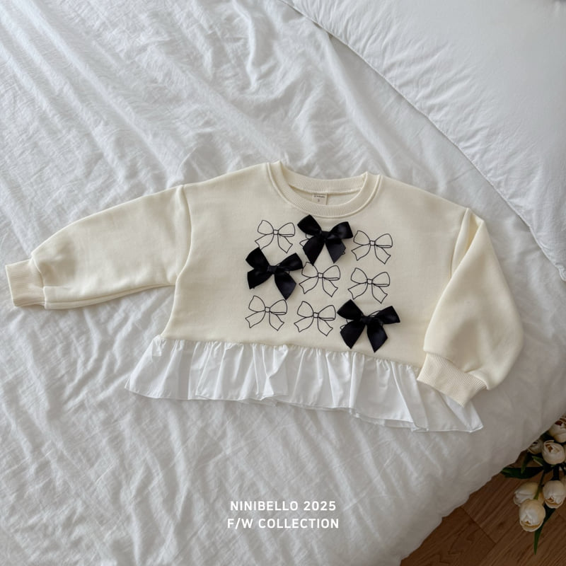 Ninibello - Korean Baby Fashion - #babygirlfashion - Lulu Ribbon Sweatshirt - 4