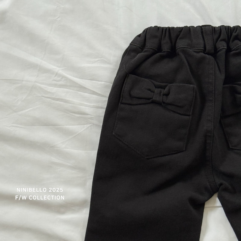 Ninibello - Korean Baby Fashion - #babylifestyle - Ribbon Denim Bootcut Pants - 6