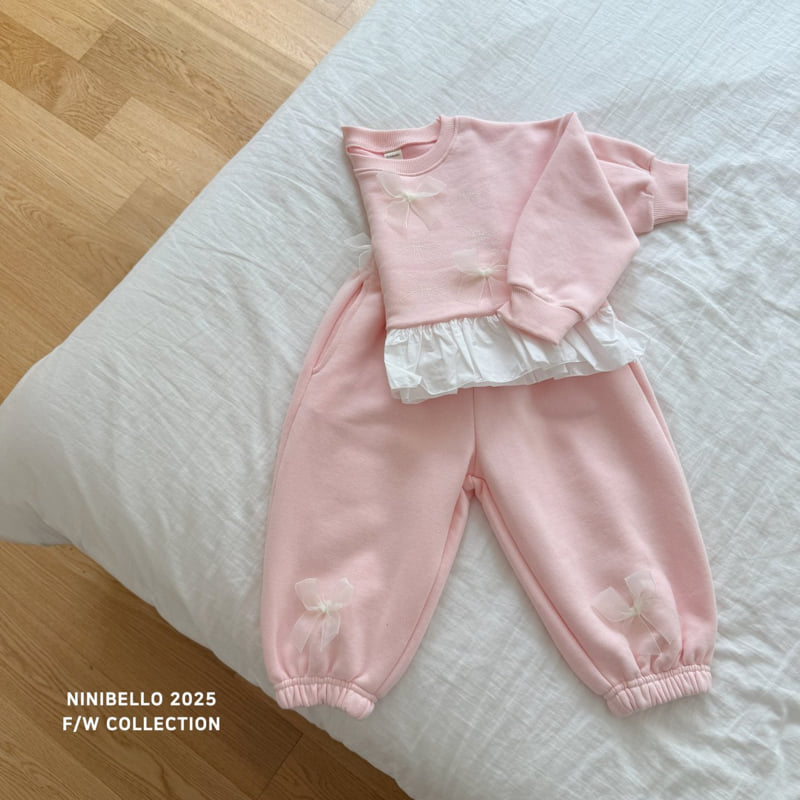 Ninibello - Korean Baby Fashion - #babyoninstagram - Lulu Ribbon Jogger Pants - 6