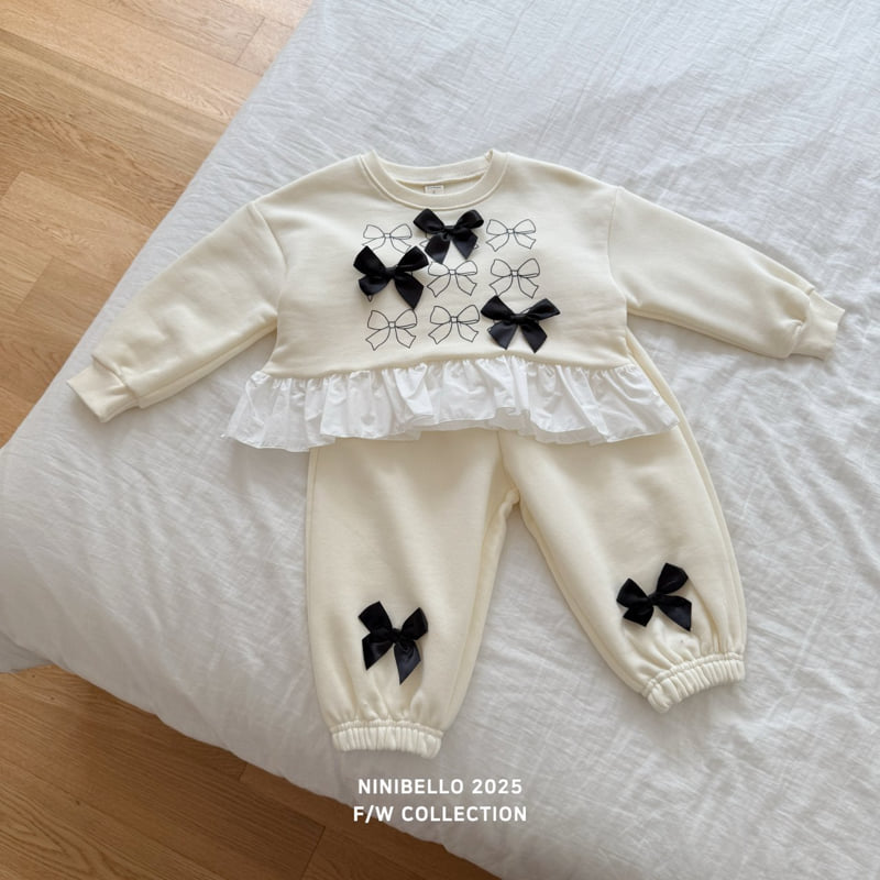 Ninibello - Korean Baby Fashion - #babyootd - Lulu Ribbon Jogger Pants - 7