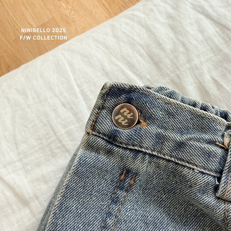 Ninibello - Korean Baby Fashion - #babyootd - More Denim Pants - 8