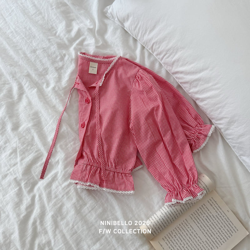 Ninibello - Korean Baby Fashion - #babyootd - Juju Check Blouse - 7
