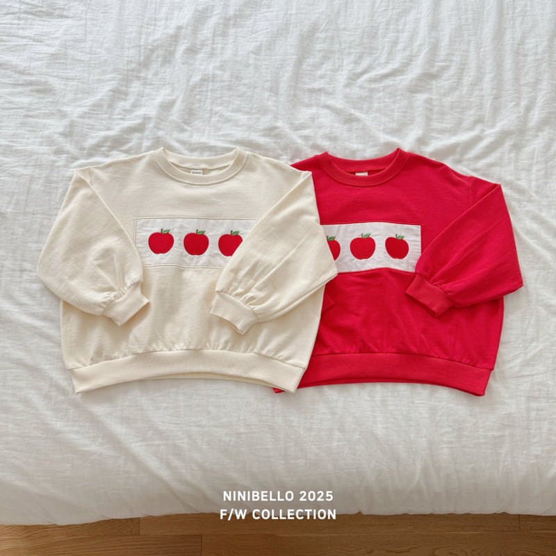 Ninibello - Korean Baby Fashion - #babyoutfit - Apple Patch Sweatshirt