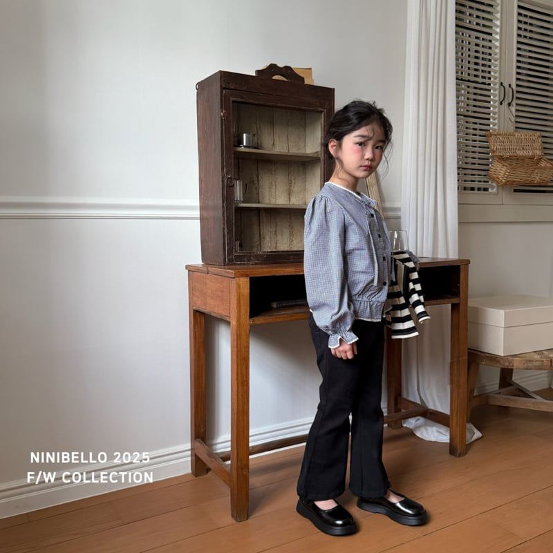 Ninibello - Korean Baby Fashion - #babyoutfit - Ribbon Denim Bootcut Pants - 10