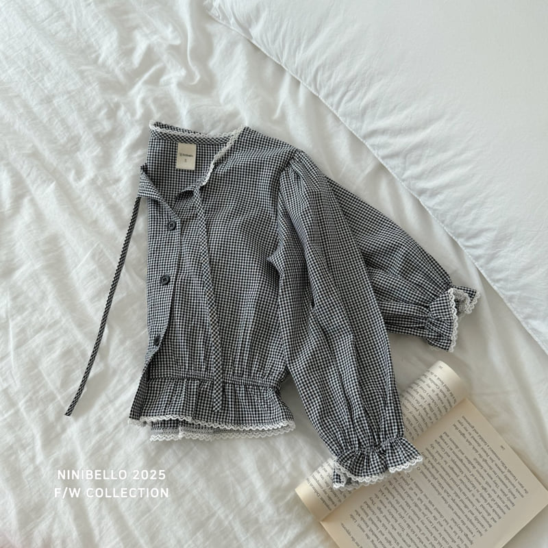 Ninibello - Korean Baby Fashion - #babyoutfit - Juju Check Blouse - 8