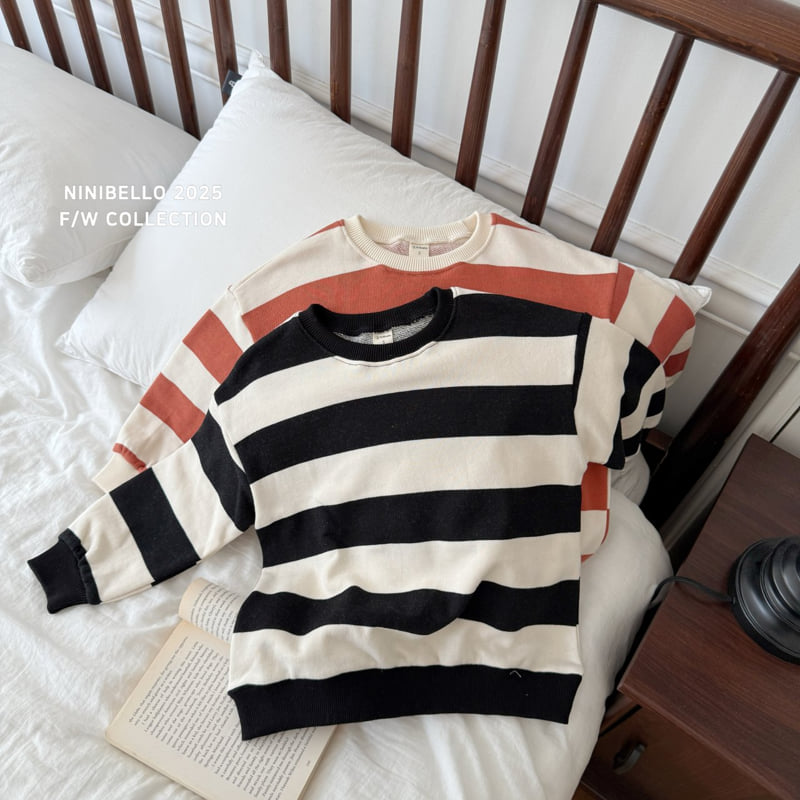 Ninibello - Korean Baby Fashion - #babyoutfit - Buddy Stripe Sweatshirt - 4