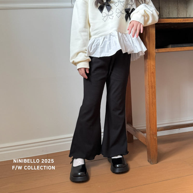 Ninibello - Korean Baby Fashion - #onlinebabyboutique - Momo Frill Bootcut Pants - 12
