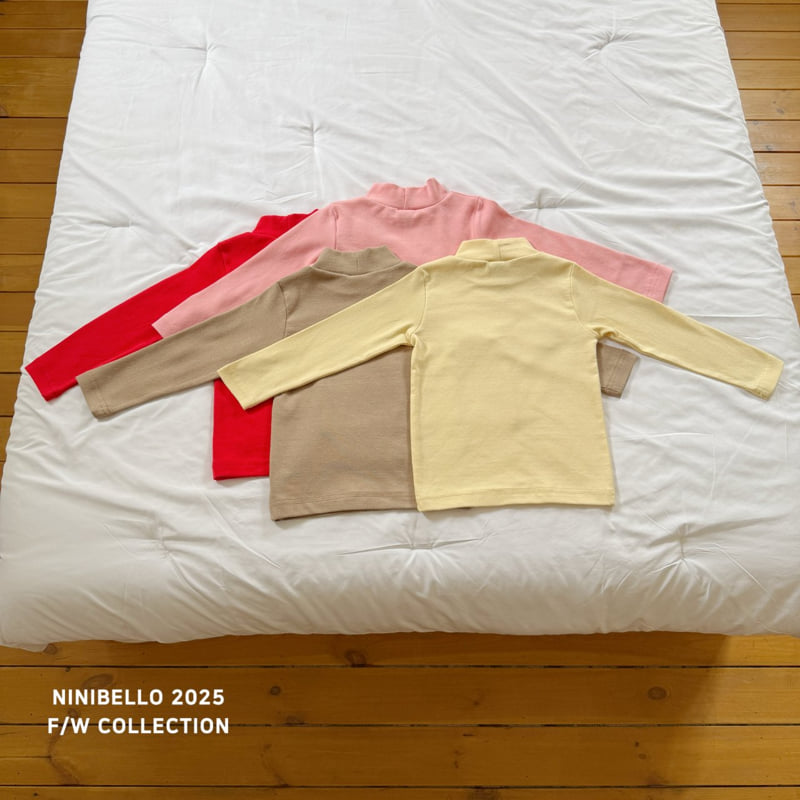 Ninibello - Korean Baby Fashion - #onlinebabyboutique - Heart Color Turtleneck Tee - 5