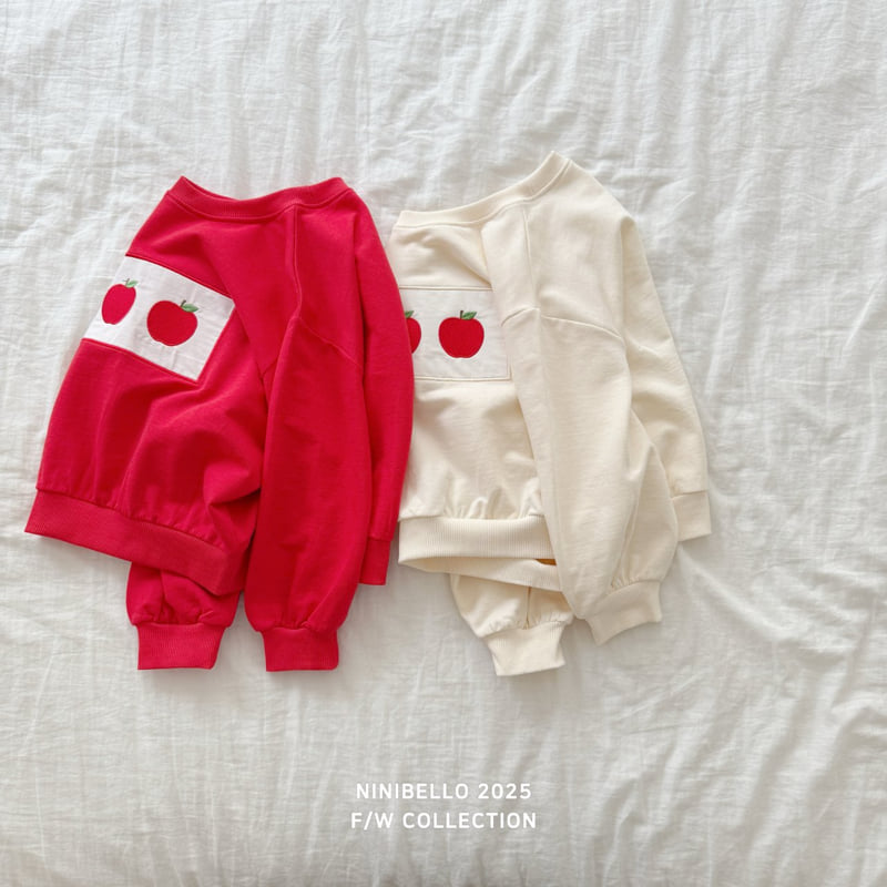 Ninibello - Korean Baby Fashion - #onlinebabyshop - Apple Patch Sweatshirt - 5