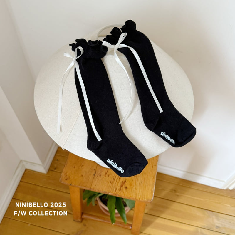 Ninibello - Korean Baby Fashion - #onlinebabyboutique - Back Ribbon Knee Socks Set - 4