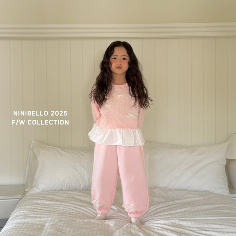 Ninibello - Korean Baby Fashion - #onlinebabyshop - Lulu Ribbon Jogger Pants - 12