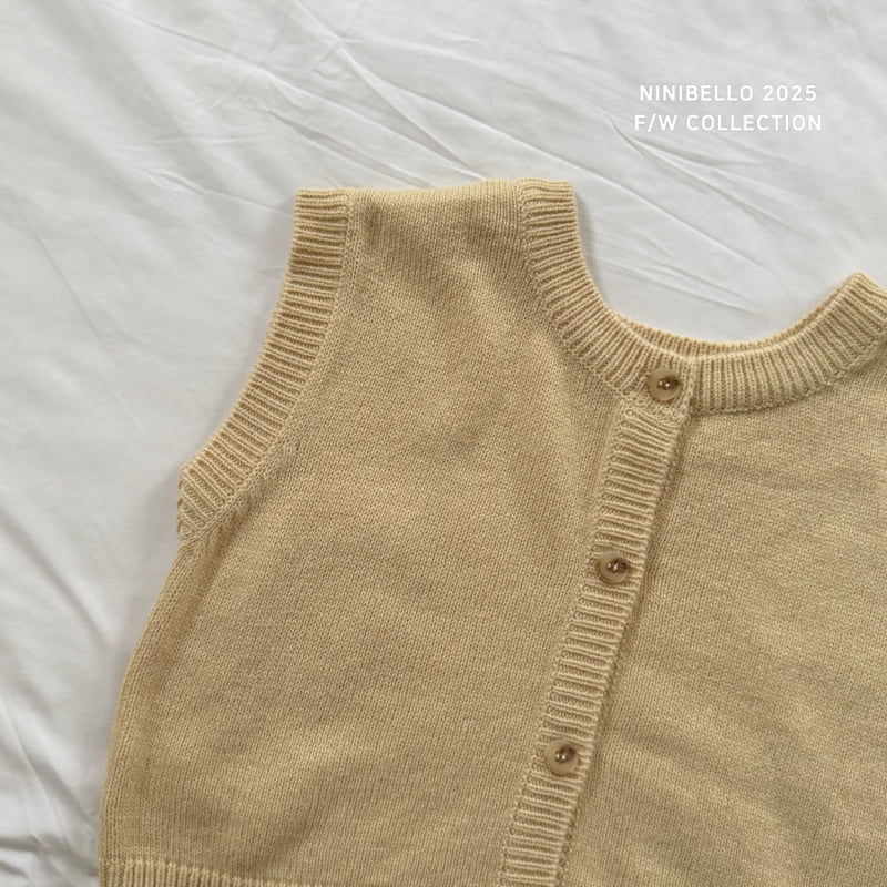 Ninibello - Korean Baby Fashion - #onlinebabyshop - Bear Punching Knit Vest - 6