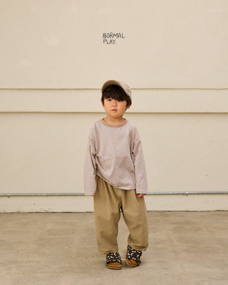 Normalplay - Korean Children Fashion - #Kfashion4kids - Caramel Stripe Tee - 12