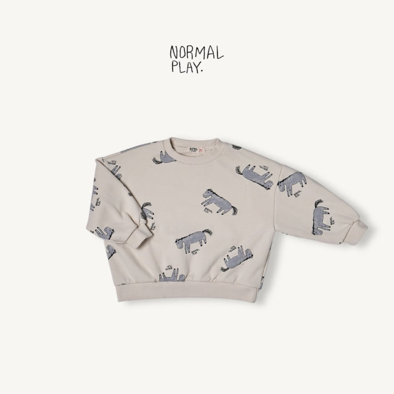 Normalplay - Korean Children Fashion - #stylishchildhood - Kind Donkey All-Print Sweatshirt - 4
