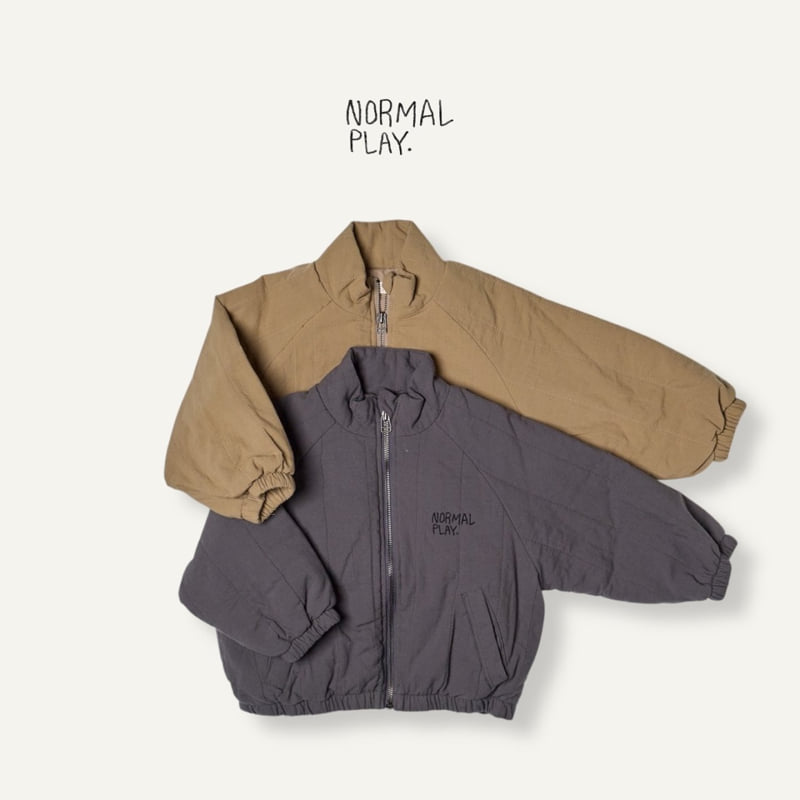 Normalplay - Korean Children Fashion - #childofig - Vertical Quilt Zip-Up
