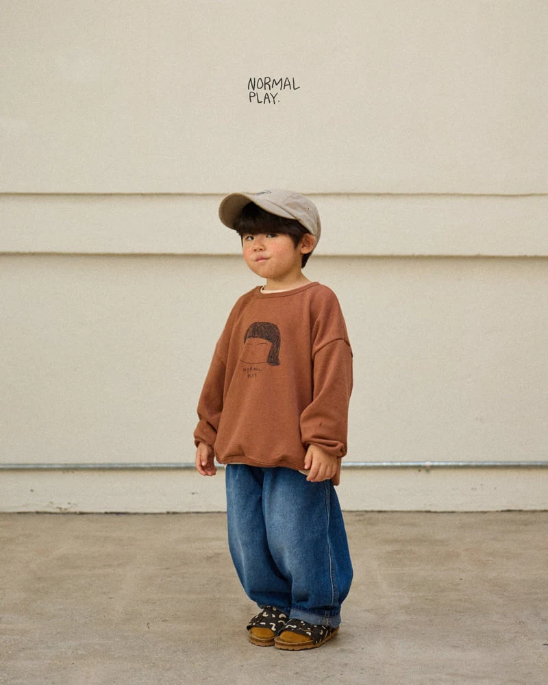 Normalplay - Korean Children Fashion - #childofig - Face Wide Sweatshirt - 11