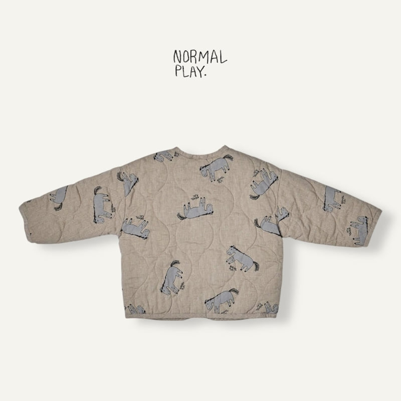 Normalplay - Korean Children Fashion - #childrensboutique - Donkey Quilted Overlap Jacket - 6