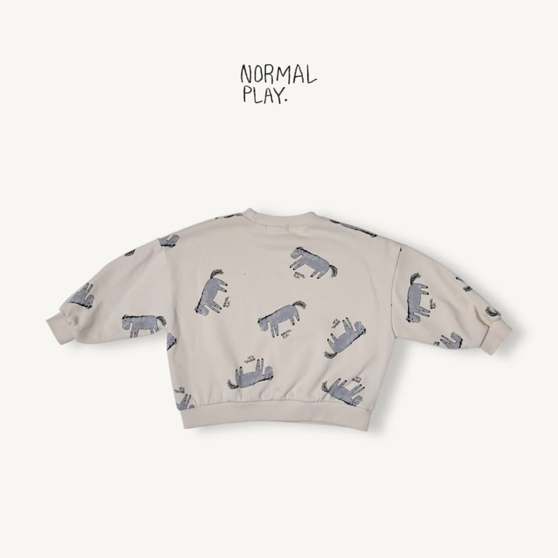 Normalplay - Korean Children Fashion - #childrensboutique - Kind Donkey All-Print Sweatshirt - 5