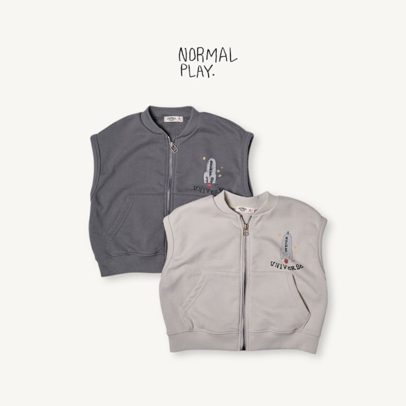 Normalplay - Korean Children Fashion - #childofig - Rocket Zip-Up Vest - 4