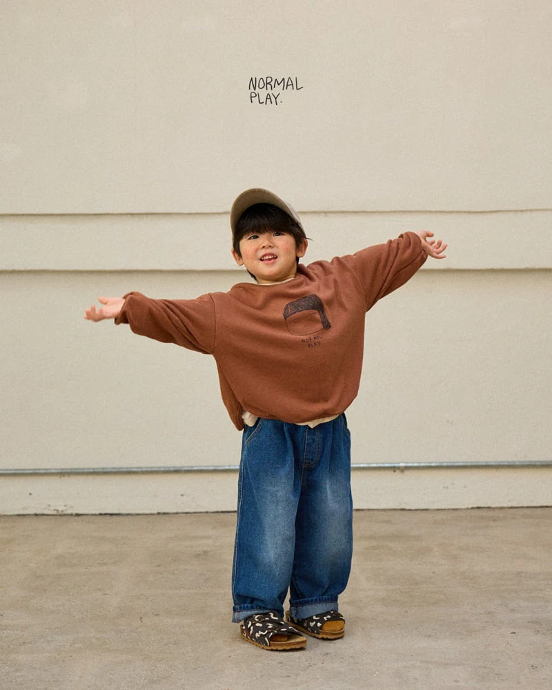 Normalplay - Korean Children Fashion - #childrensboutique - Face Wide Sweatshirt - 12
