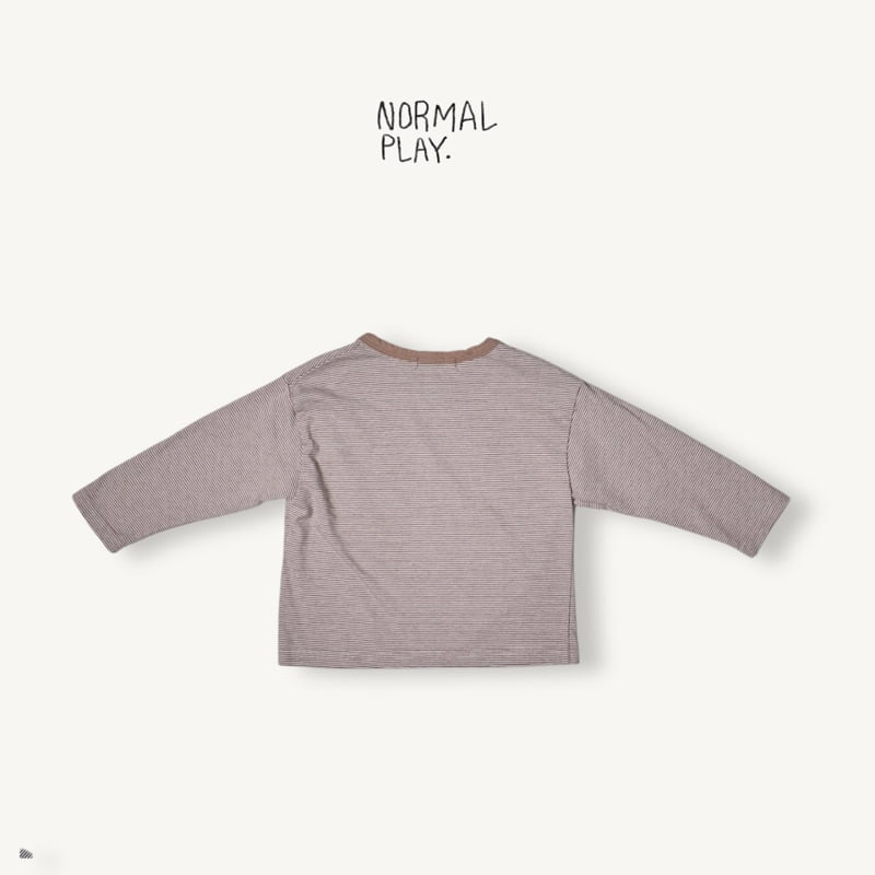 Normalplay - Korean Children Fashion - #designkidswear - Caramel Stripe Tee - 6