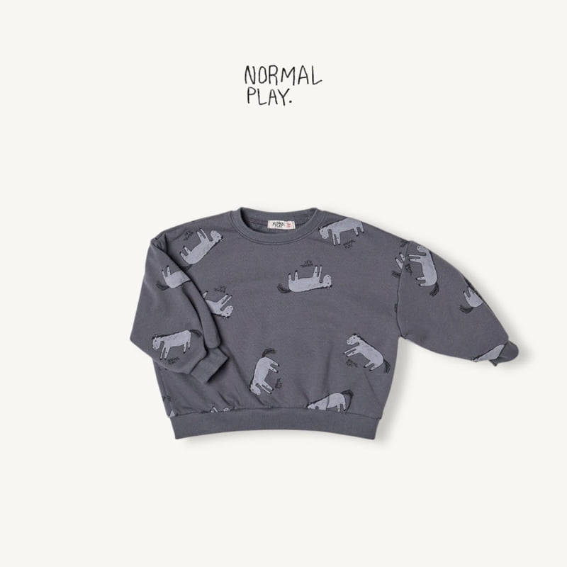 Normalplay - Korean Children Fashion - #discoveringself - Kind Donkey All-Print Sweatshirt - 7