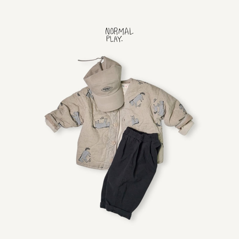 Normalplay - Korean Children Fashion - #fashionkids - Donkey Quilted Overlap Jacket - 9