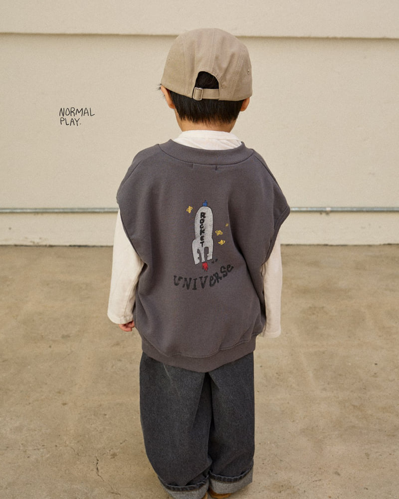 Normalplay - Korean Children Fashion - #fashionkids - Rocket Zip-Up Vest - 7