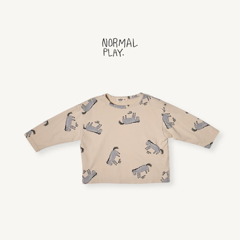 Normalplay - Korean Children Fashion - #discoveringself - Kind Donkey All-Print Tee - 4