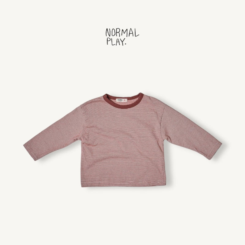 Normalplay - Korean Children Fashion - #fashionkids - Caramel Stripe Tee - 8