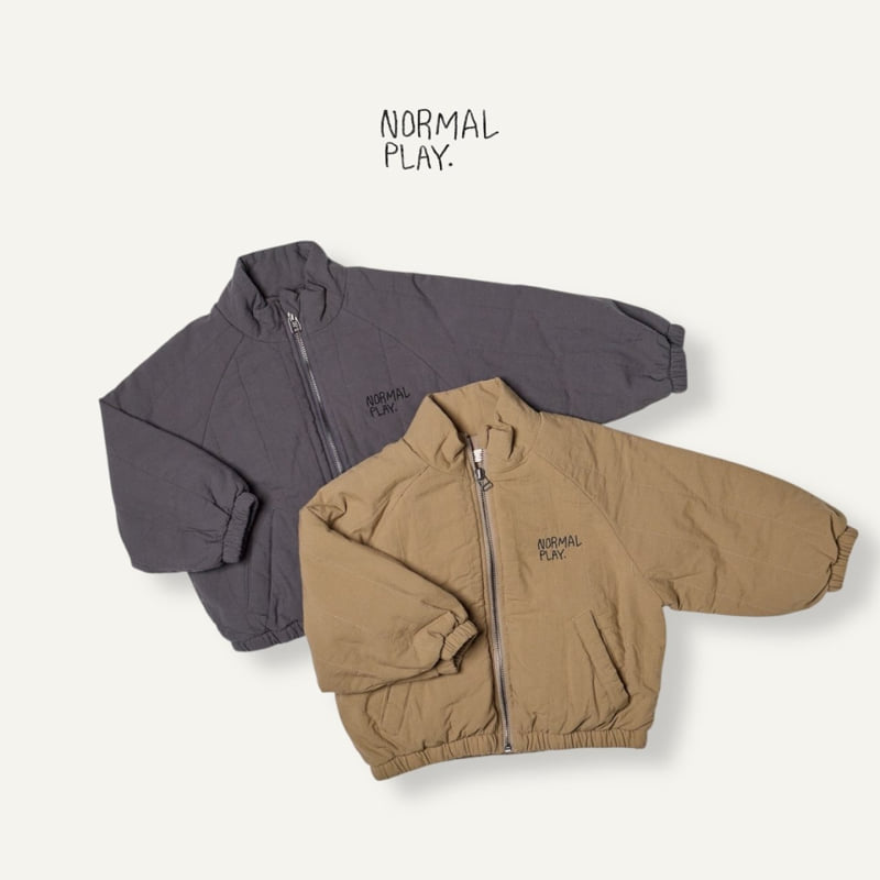 Normalplay - Korean Children Fashion - #fashionkids - Vertical Quilt Zip-Up - 5
