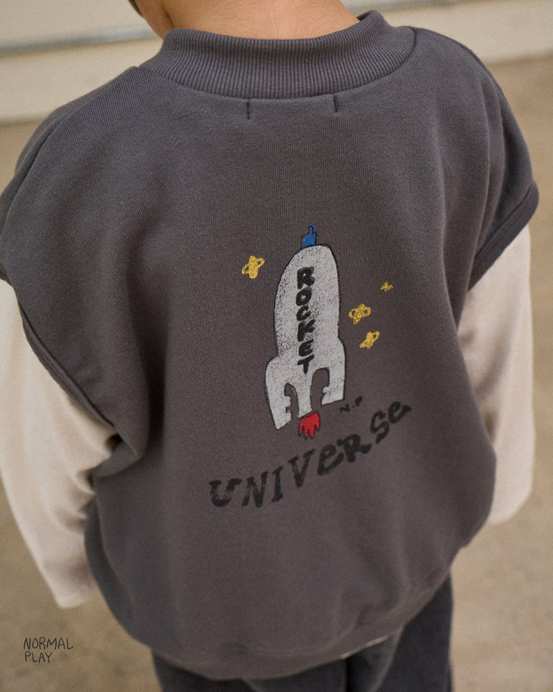 Normalplay - Korean Children Fashion - #kidsshorts - Rocket Zip-Up Vest - 8