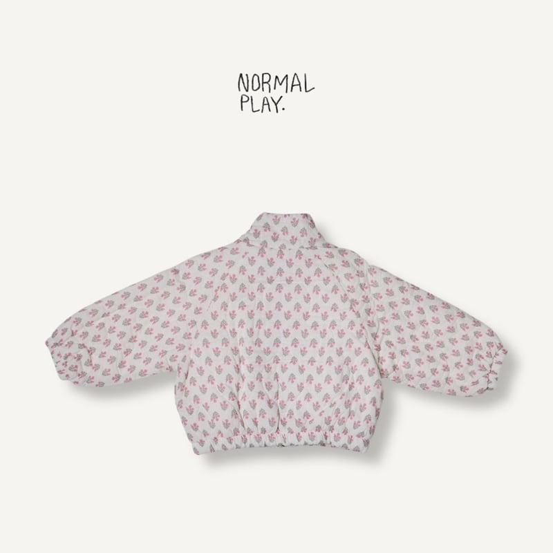 Normalplay - Korean Children Fashion - #kidsstore - Flower Quilted Zip-Up - 6